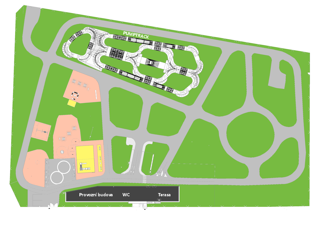 Dětské dopravní hřiště Náchod - mapa