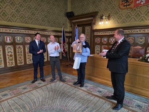 Slavnostn pijet delegace z partnerskho msta Persan (Francie)