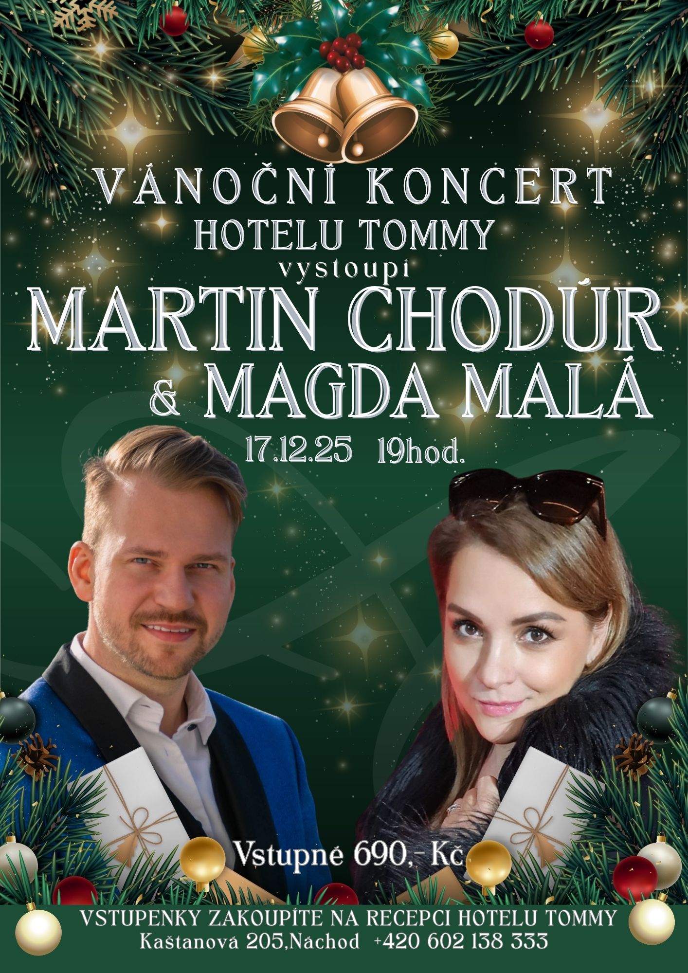 PlakátVánoční koncert v Hotelu TOMMY
