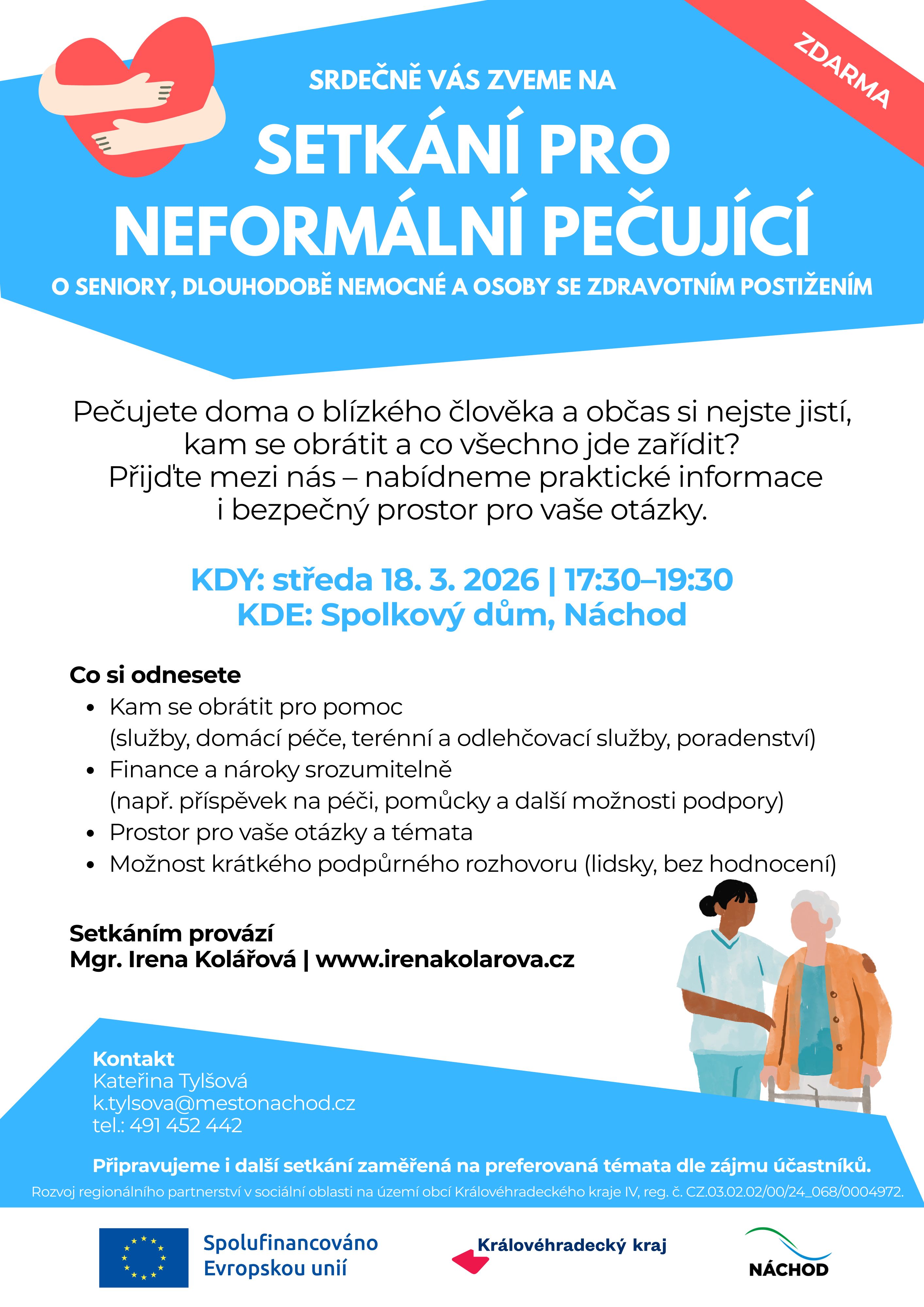 PlakátSetkání pro neformální pečující